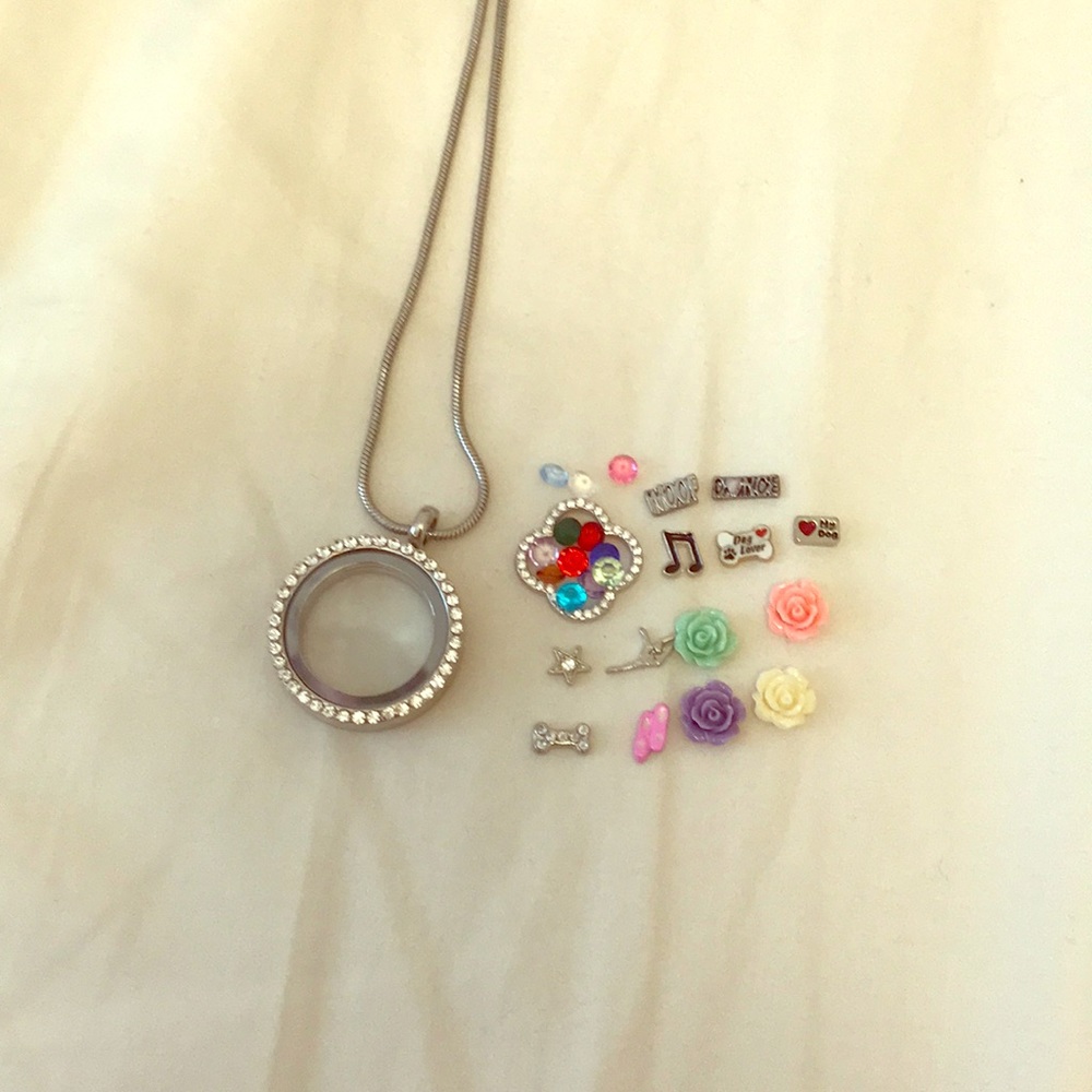 Charm necklace with  26 charms